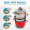 AROMA 6-CUP POT-STYLE RICE COOKER ARC-743-1NGR - RED - Like New