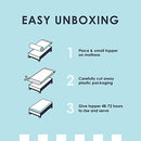Mellow 4" 5-Zone Memory Foam Mattress Topper Cool Gel Infusion King - Blue - Brand New