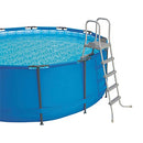 Bestway 52" Steel Pool Ladder No-Slip Steps B0B7847QGW - Gray - Brand New