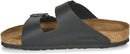 BIRKENSTOCK UNISEX ARIZONA BIRKO-FLOR SANDALS NARROW - MEN 7N WOMEN 9N - BLACK - Like New