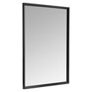 AMAZON BASICS RECTANGULAR WALL MOUNT MIRROR 24" X 36", PEAKED TRIM - BLACK - Like New