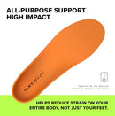 810009090318 Superfeet All-Purpose High Impact Support Insoles (Orange) - Like New