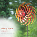 Alpine Corporation 75" Tall Outdoor Dual Metal Garden Wind Kinetic Spinner - Brand New