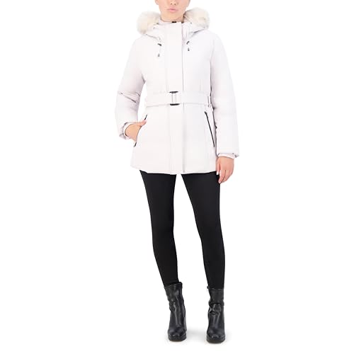 COLE HAAN WOMENS COLD WEATHER WATER RESISTANT STRETCH TWILL COAT CREAM 2XL - Brand New