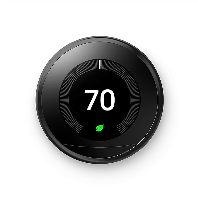Google Nest Learning Thermostat Programmable Smart 3rd Gen T3016US - Matte Black Like New