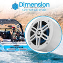 PYLEUSA 5.25” WATERPROOF OFF-ROAD SPEAKERS - 180W 2-WAY MARINE WOOFER - WHITE - Like New