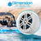 PYLEUSA 5.25” WATERPROOF OFF-ROAD SPEAKERS - 180W 2-WAY MARINE WOOFER - WHITE - Like New