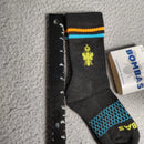 BOMBAS SOCKS CALF SOCKS HONEYCOMB ARC SUP - SIZE: YOUTH XS - BLACK/MULTICOLOR - Like New