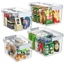 MAGDESIGNER PLASTIC STORAGE BINS WITH LIDS STACKABLE ORGANIZATION AND STORAGE - Like New