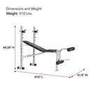 WEIDER PLATINUM STANDARD WEIGHT BENCH FIXED UPRIGHTS LEG DEVELOPER - BLACK - Like New
