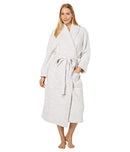 Barefoot Dreams® CozyChic Heathered Towel Robe Women Shawl Collar White 1 - Brand New