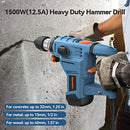 y Duty Rotary Hammer Drill 12.5Amp 1-1/4" SDS-Plus 3 Functions Vibration Blue - Brand New
