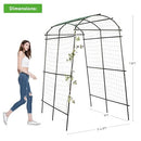 FOLLOOK GARDEN ARCH TRELLIS CLIMBING NON-WOVEN FABRIC 7.8FT TALL PE-COATED BLACK - Like New