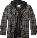 LEGENDARY WHITETAILS MENS PLAID FLANNEL SHIRT JACKET QUILTED HOOD -SIZE M - Brand New