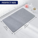 KOOTETA STONE BATH MAT, DIATOMACEOUS EARTH SHOWER MAT, (23.5X15" SEMICIRCULAR) - Like New