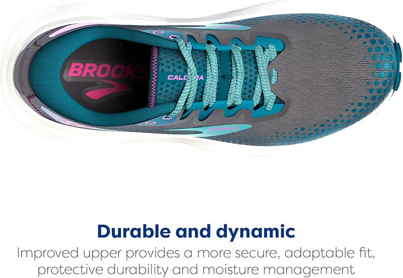 BROOKS WOMEN’S CALDERA 6 TRAIL RUNNING SHOE - PEARL/BLUE CORAL/PINK - SIZE 5.5 - Like New