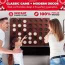SWOOC Games Wall Mounted Giant 4 in A Row 60% Quieter Jumbo Size - Natural - Like New