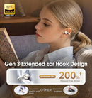 KING LUCKY CLIP-ON EARBUDS GEN 3 OPEN-EAR WIRELESS BLUETOOTH 6.0 - PEARL WHITE - Like New