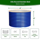 OLLE 32" TALL GALVANIZED GARDEN BED FOR FLOWER PLANTER MC220524000003 - BLUE - Like New