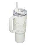 STANLEY WINTERSCAPE QUENCHER H2.0 FLOWSTATE TUMBLER 40 OZ QUENCHER-H20 - WHITE - Like New