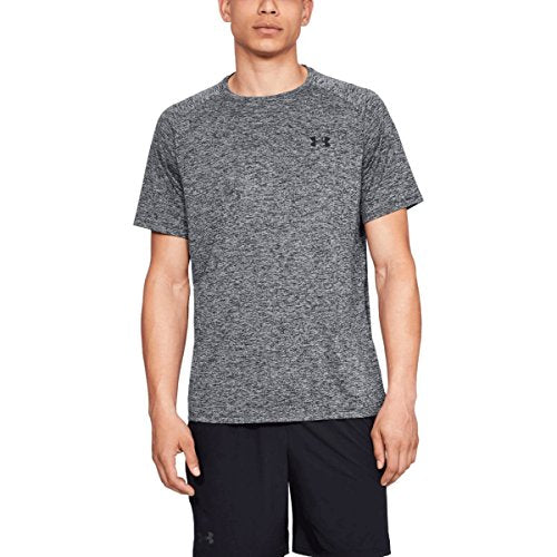 UNDER ARMOUR MEN'S BIG LOGO SHORT SLEEVE T-SHIRT MEN L GRAY/BLACK - Brand New