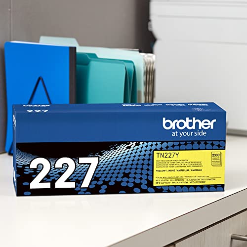 Brother Genuine TN227Y, High Yield Toner Cartridge, Replacement Yellow Toner - Brand New