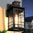 KONDRAS MOTION SENSOR OUTDOOR WALL LIGHT, DUSK TO DAWN, 0814-BLK - BLACK - Like New