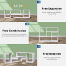 DEVAISE Console TV Stand Entertainment Center Media Bookcase Shelf - White - Brand New