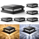 BOSCEOS SOLAR POST CAP LIGHTS 6 PACK 4X4 4.5X4.5 5X5 POSTS 6P - BLACK - Like New