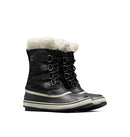 2084921011 SOREL WOMEN WINTER CARNIVAL WATERPROOF BOOT - BLACK, STONE - 9.5 - Like New