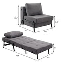VONANDA SOFA COUCH WITH HIDDEN LEGS - DARK GRAY - Like New