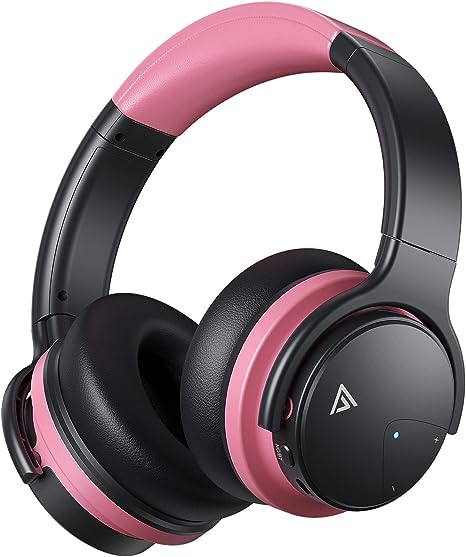 Purelysound E7 noise cancelling headphones Bluetooth 20H - PINK Like New