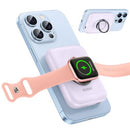 RORRY FOR MAGSAFE PORTABLE CHARGER FOR IPHONE IWATCH SIMULTANEOUSLY - PURPLE - Like New