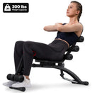 MERACH AB TRAINER ABDOMINAL WORKOUT BENCH EXERCISER HOME FITNESS MACHINE - BLACK - Like New