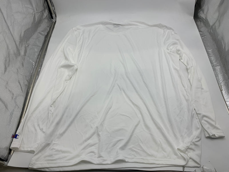 CHAMPION MENS LONG SLEEVE - SIZE: MEN 2XL - WHITE - Like New