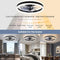 AHAWILL 15.7" MODERN CEILING FAN WITH LIGHTS, FLUSH MOUNT, REMOTE - BLACK - Like New