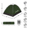 2 Person Camping Tent with Rain Fly and Carrying Bag - Water-Resistant Tent New