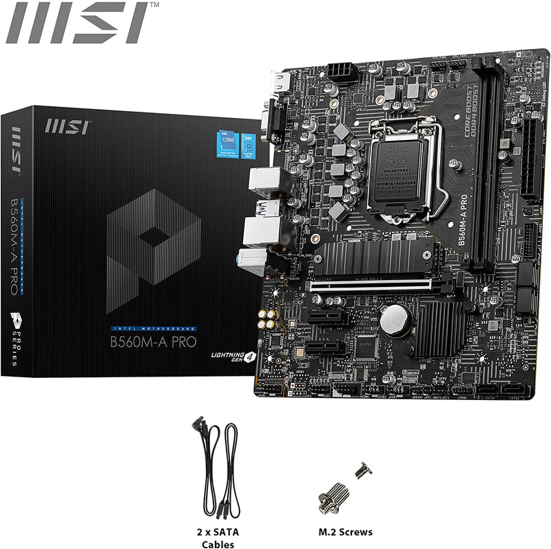 MSI B560M-A PRO ProSeries Motherboard mATX LGA 1200 Socket DDR4 - Brand New