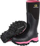 D DRYCODE RUBBER BOOTS STEEL SHANK MUD WORK HUNTING BOOTS - SIZE: WOMEN 8 - PINK - Like New