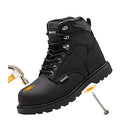 TOSAFZXY WORK SAFETY BOOTS MEN DURABLE CRAZY-HORSE LEATHER STEEL TOE - SIZE 11 - Brand New