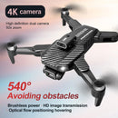 V162 DRONE DRONE WIFI FPV 4K HD DUAL CAMERA SELFIE OBSTACLE AVOIDANCE - CARBON - Like New