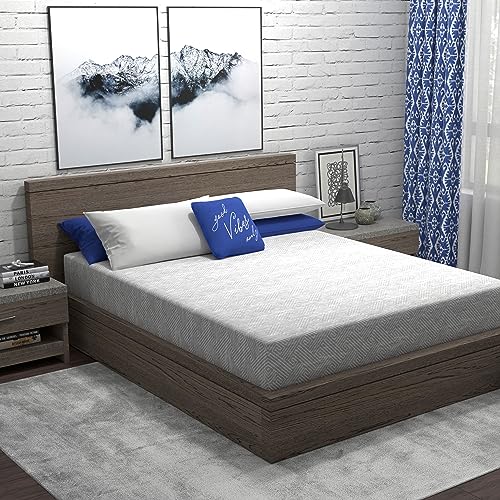 VIBE HEATHER GREY GEL MEMORY FOAM MATTRESS IN BOX 10-INCH FULL - HEATHER GRAY - Brand New