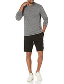 AMAZON ESSENTIALS MEN'S LONG SLEEVE HOODED T-SHIRT - SIZE:L - GRAY SPACE DYE - Brand New