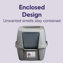 Litter Genie Enclosed Litter Box, Front Door, Scoop, Handle, Gray/Black - Brand New
