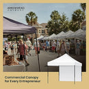 ARROWHEAD OUTDOOR 10'x10' HEAVY-DUTY POP-UP CANOPY, KGS0393U V2 - WHITE - Like New