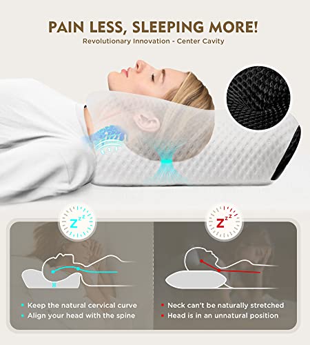 Osteo Cervical Pillow for Neck Pain Relief Hollow Design Odorless Memory Fo - Like New