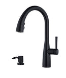 Pfister Raya Kitchen Faucet Pull Down Sprayer Soap Dispenser F5297RYB - Black - Brand New