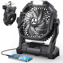 PEOUIX PORTABLE RECHARGEABLE FAN BATTERY POWERED CAMPING TENT BLACK - Like New