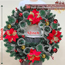30 Inch Big Snowy Prelit Christmas Wreath 80 Color Lights B0BN2MYY2Y - Green - Brand New