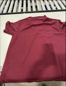 TIGER WOLF 3 BUTTON POLO SHIRT - SIZE: MEN M - MAROON/BLACK/WHITE - Like New